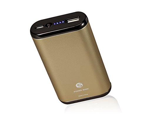 SOLMETA POWERBANK (LUXURY GOLD COLOR) 7000MAH CHARGER WITH USB 5V/1 3A OUTPUT TO CELL PHONES